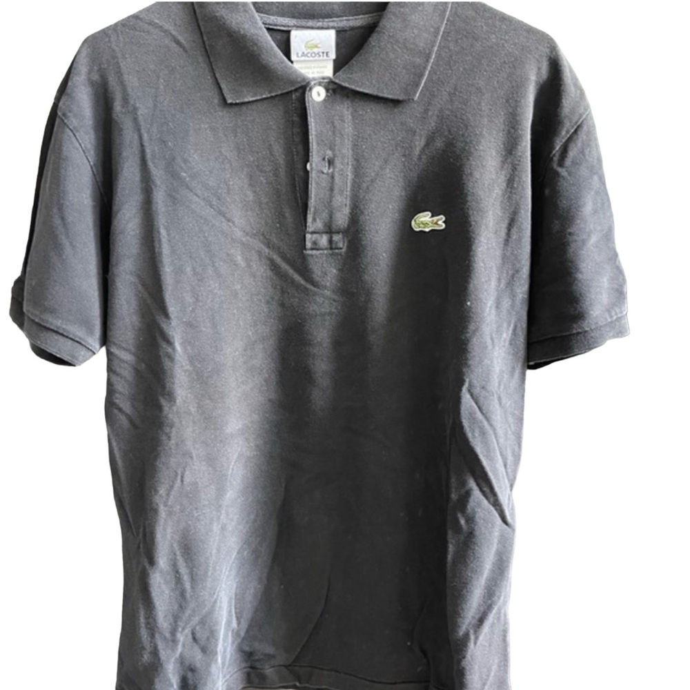 LACOSTE Polo Shirt, Black size 7